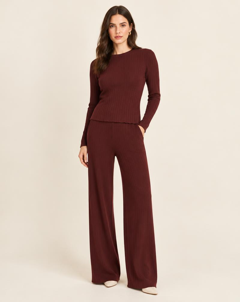 Burgundy Knit Set